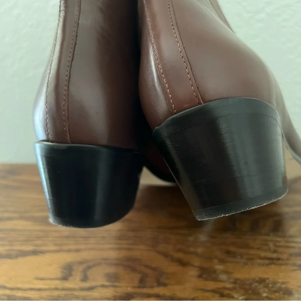 J.Crew Women's Chelsea Ankle Boots Brown Leather 03002 Size 10